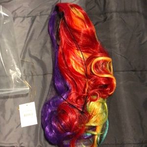 24” rainbow synthetic wig